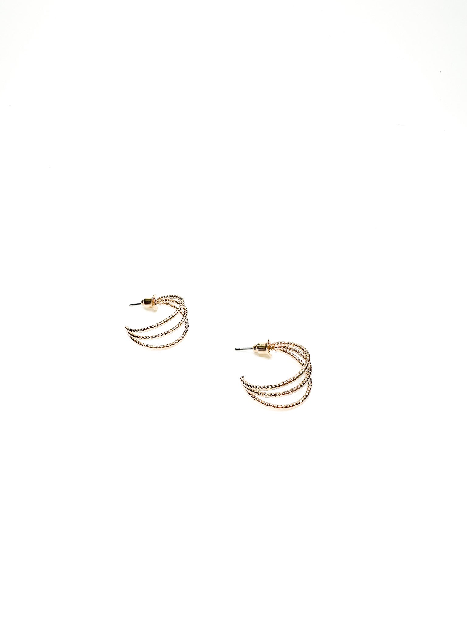 triple hoop earrings