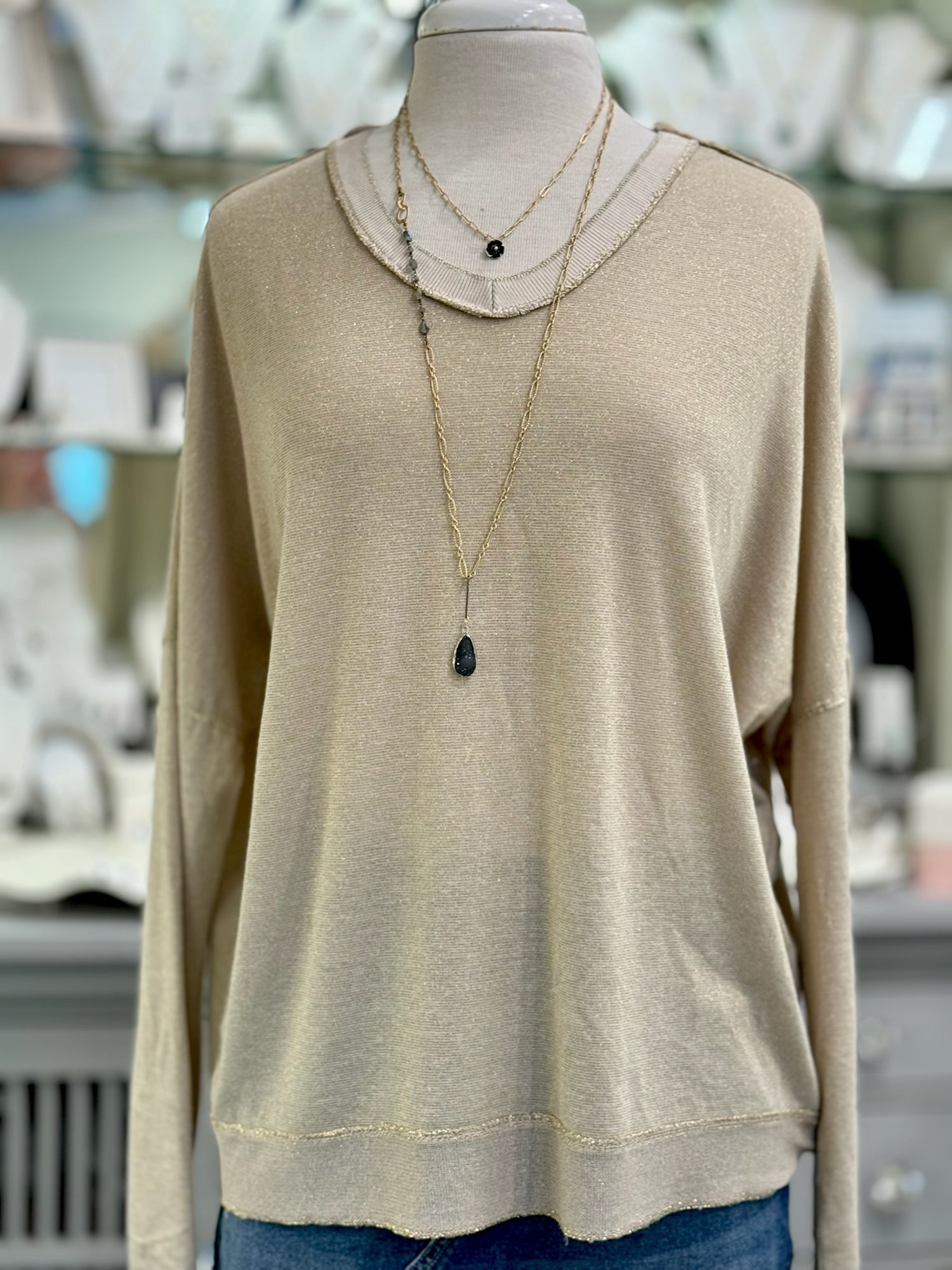 Celeste Top in Beige