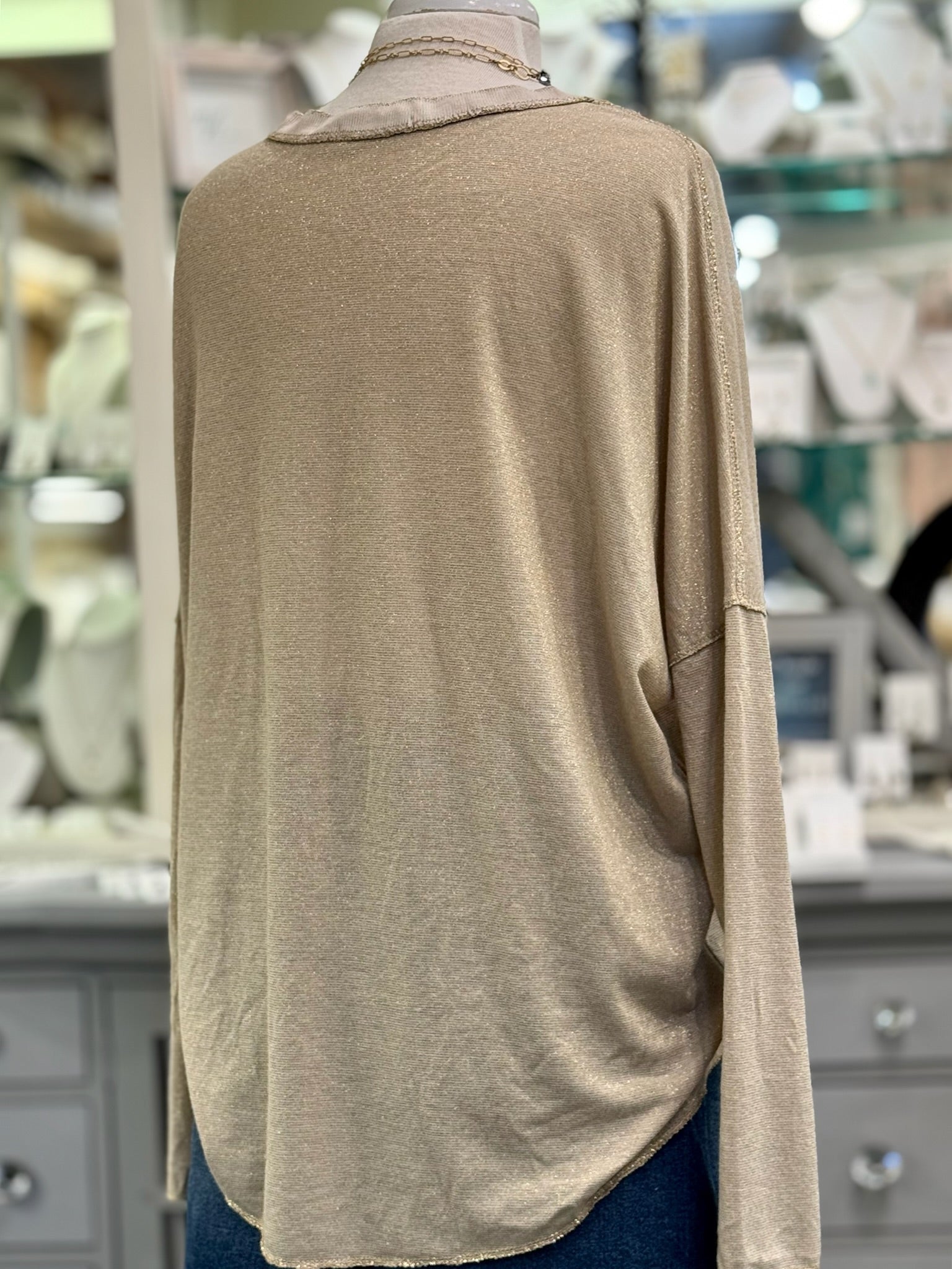 Celeste Top in Beige back