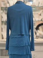 Chloe cardigan on dress from back view