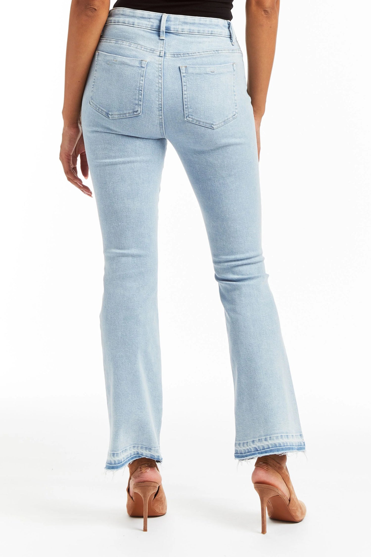 Cora Light Wash Bootleg Jeans (back view)