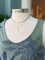 Coralie Starfish Necklace layered with African Turquoise Necklace