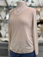 Elise Top in Beige long sleeve