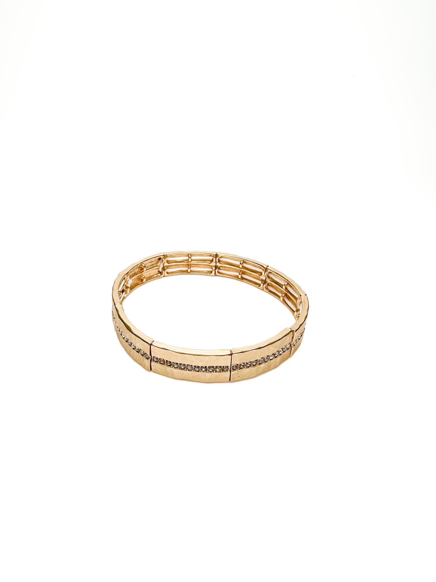 sparkly hammered gold bracelet