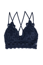navy lace bralette