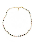 Faye Tourmaline and Gold handmade Necklace