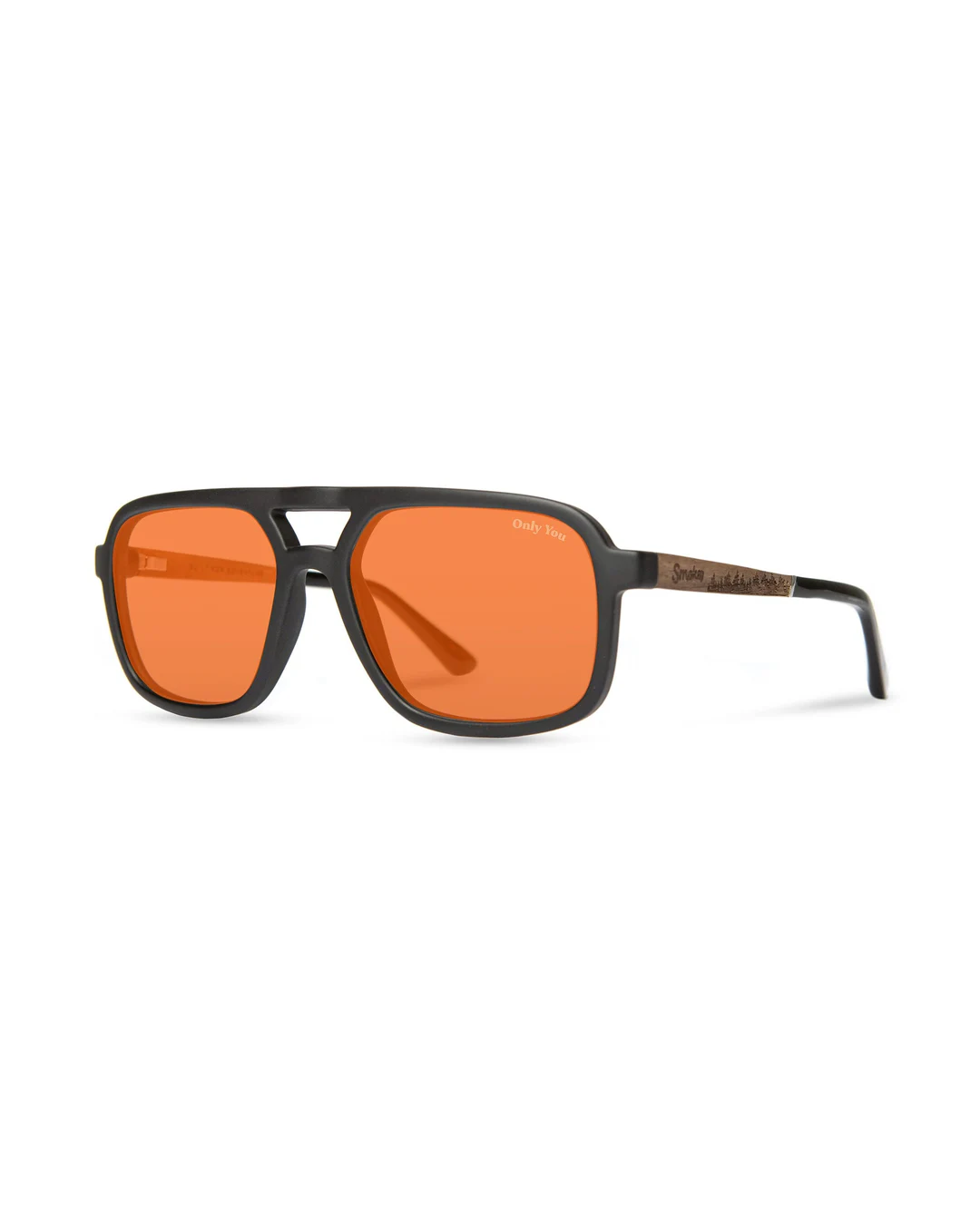 Glacier Matte Black Smokey Bear Amber Sunglasses by CAMP