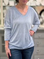 Grace Lightweight Sweater in Light Blue