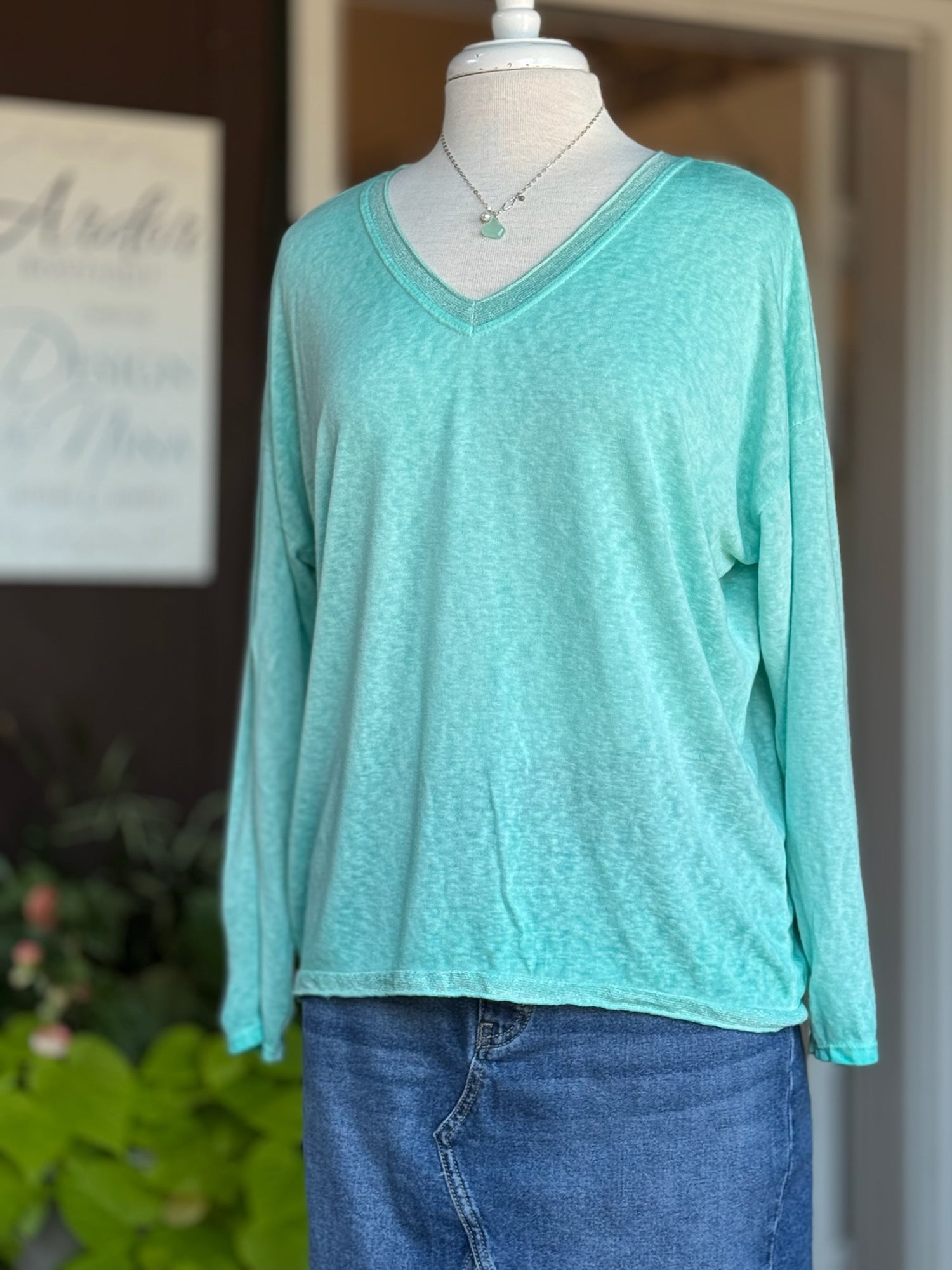 Grace Lightweight Sweater in Sea Foam