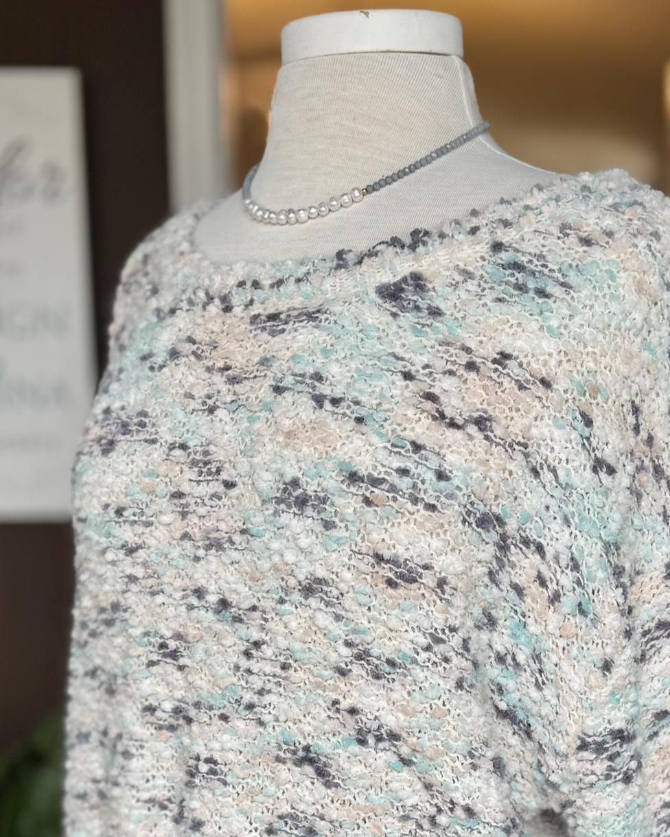 Hosanna Necklace in Dark Blue on mannequin