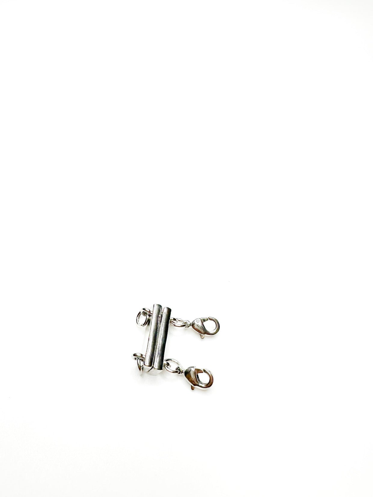 silver double layering clasp 