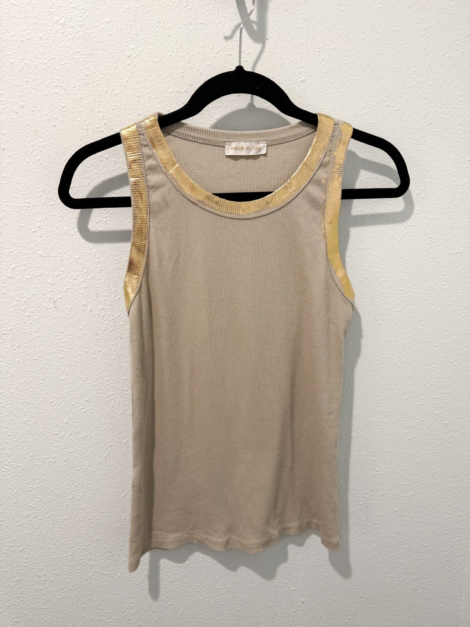 Alessia Tank in Beige and Gold
