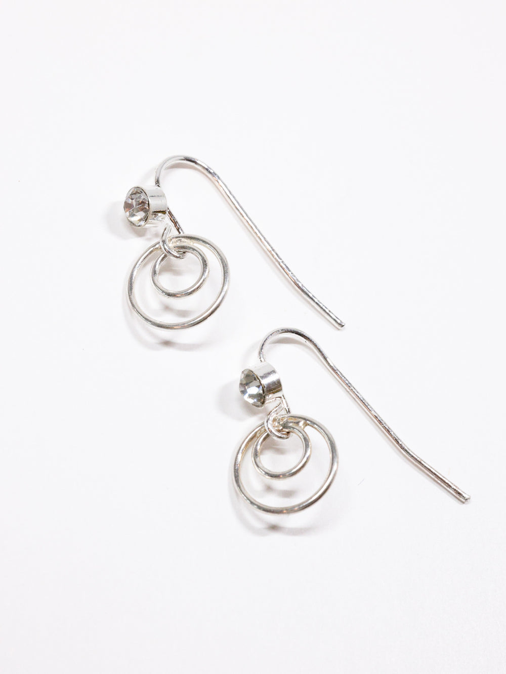 Convergent Circles nh Earrings- Silver