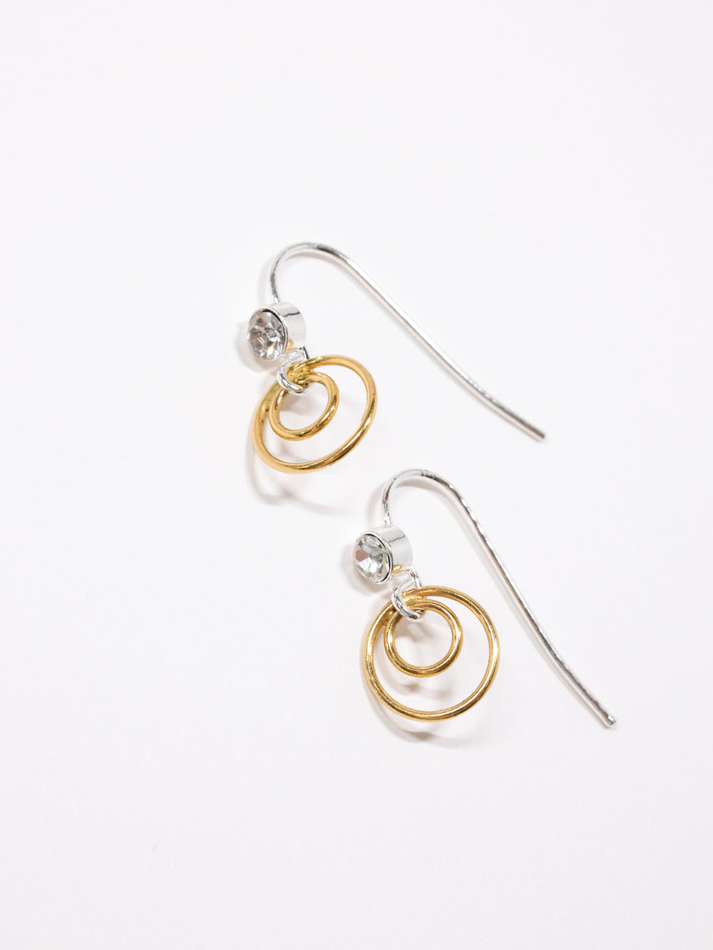 Convergent Circles nh Earrings- 2 tone