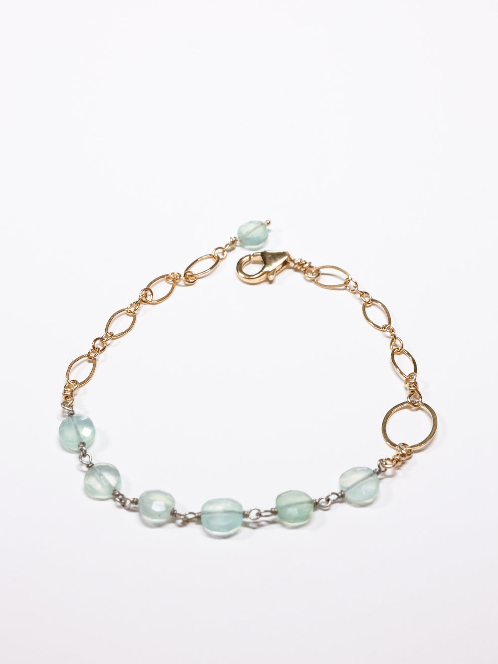 Tina Peruvian Chalcedony Bracelet in Gold Filled