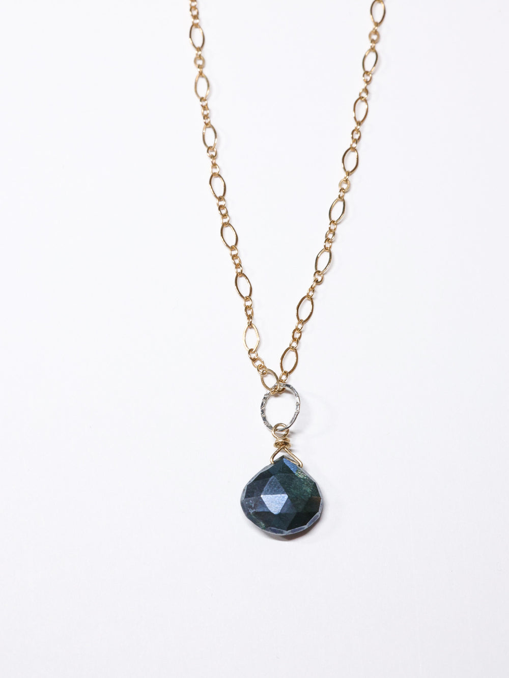 Mystic royal moonstone necklace in gold 2 tone