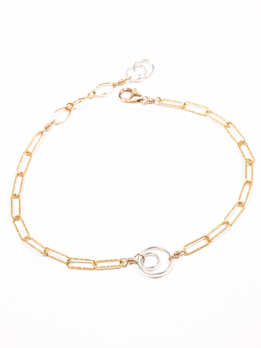 Convergent Circle nh Bracelet -Gold with Silver