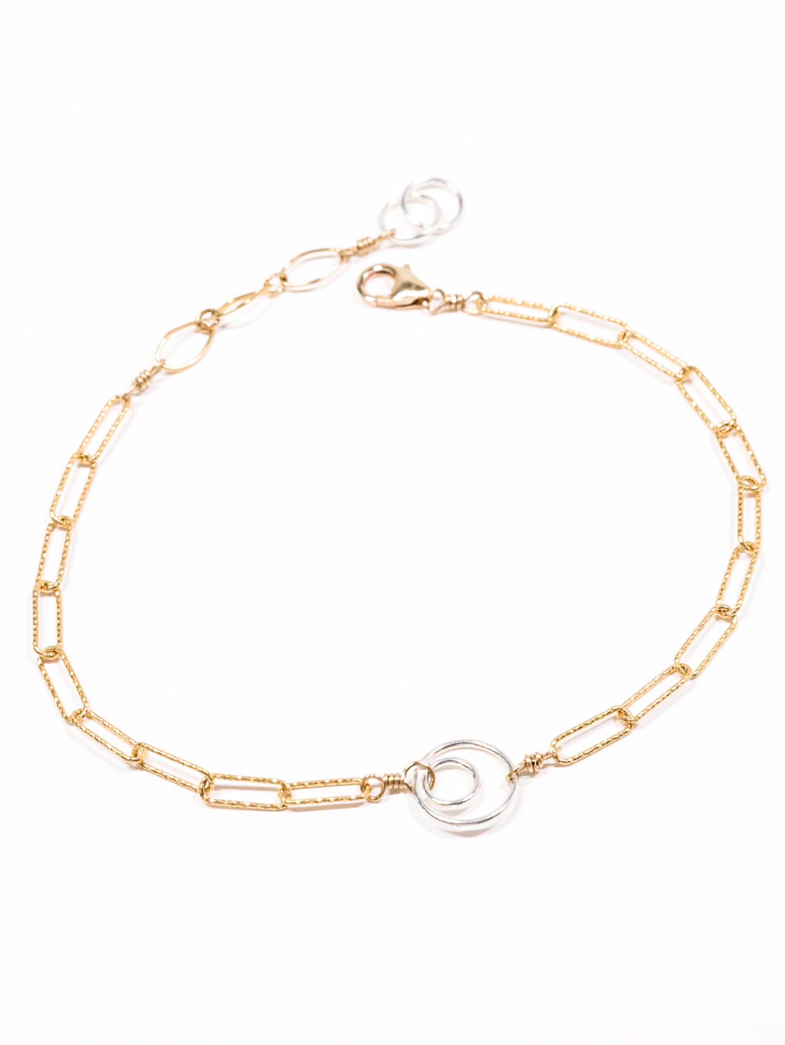 Convergent Circle nh Bracelet -Gold with Silver