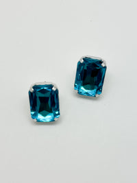 Jilliana studs with large turquoise crystals