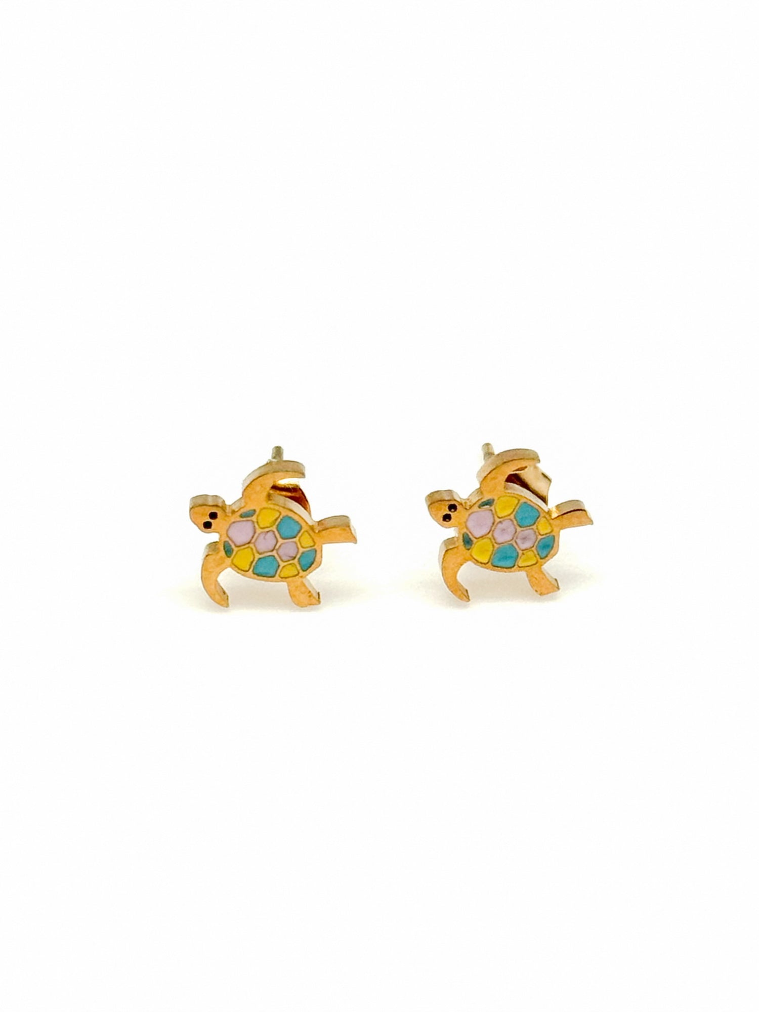Gold turtle earrings 