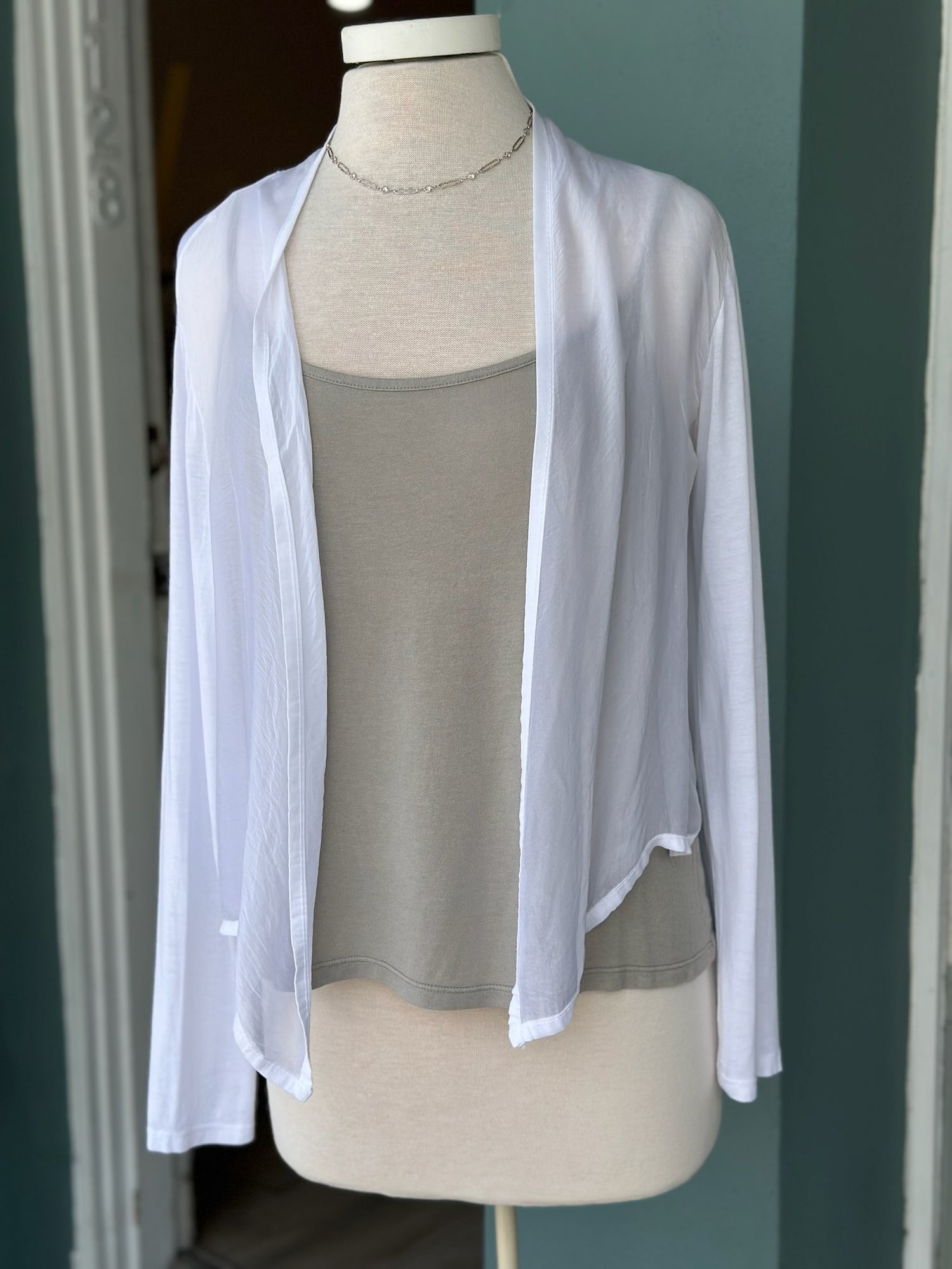 White one size italian wrap layering essential 