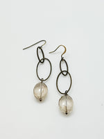 Long Brass drop earrings Neutral 