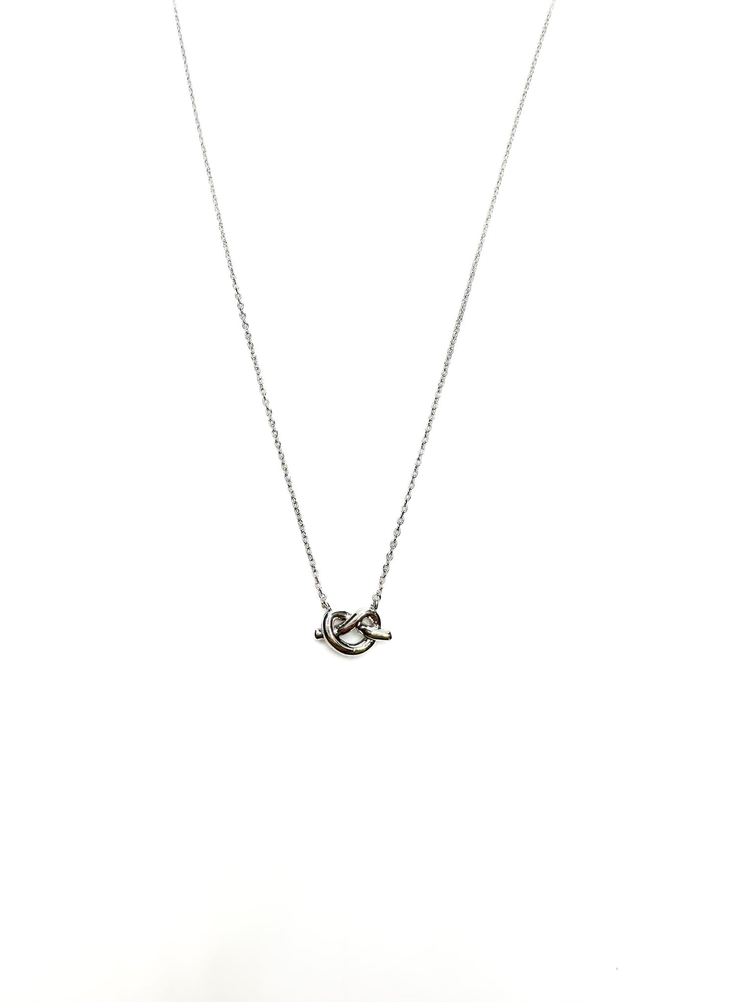 Cindy Love Knot Necklace  in silver