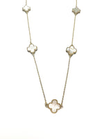 Gold clover necklace