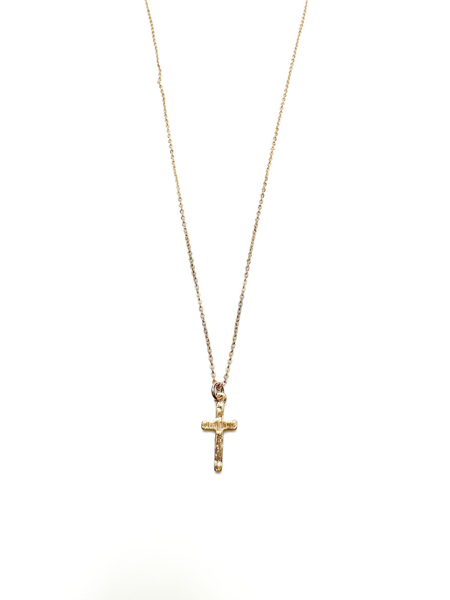 Juliette Cross Necklace in gold on delicate chain from Ardor Boutique