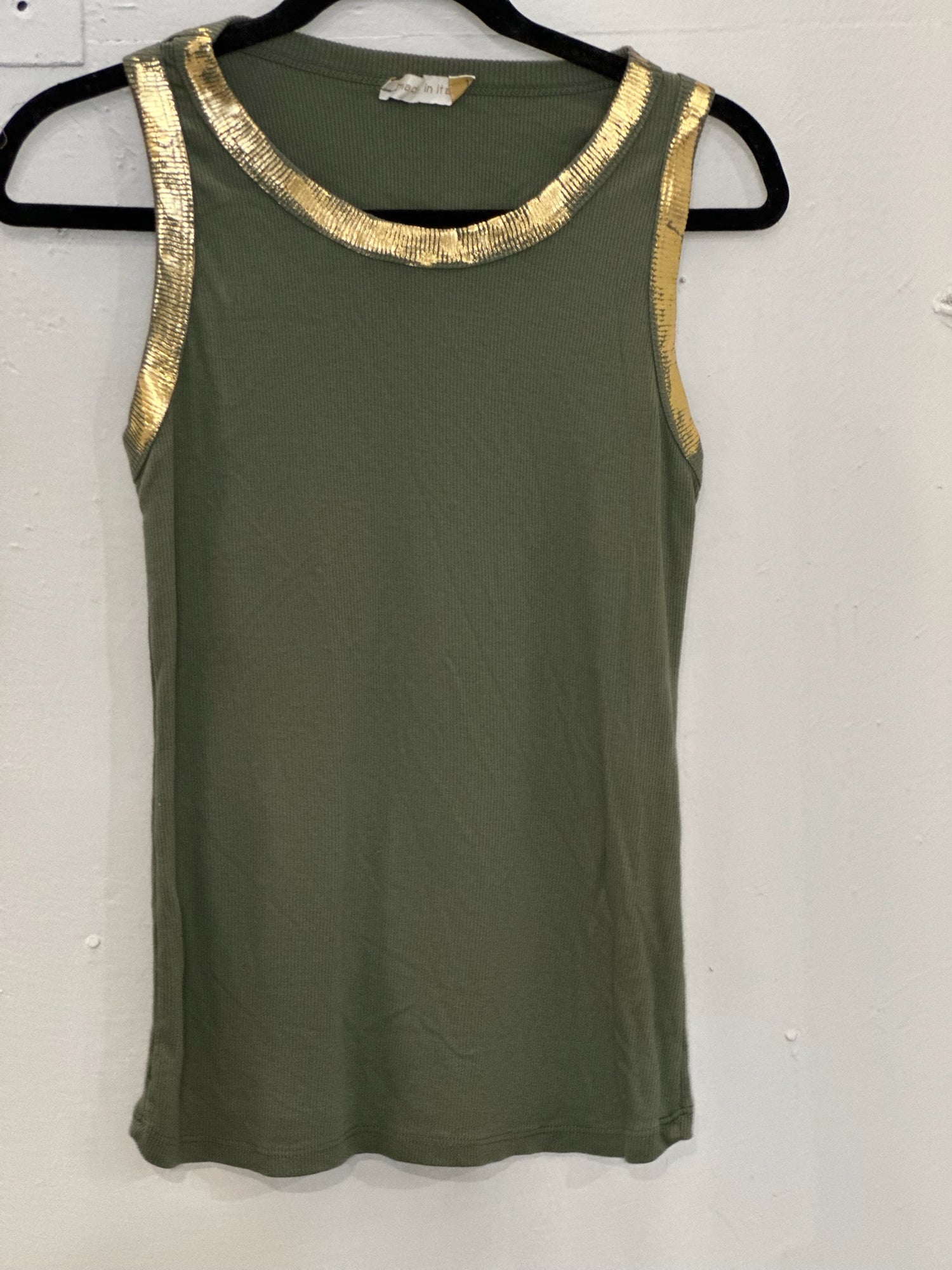 Alessia Tank In Olive and Gold