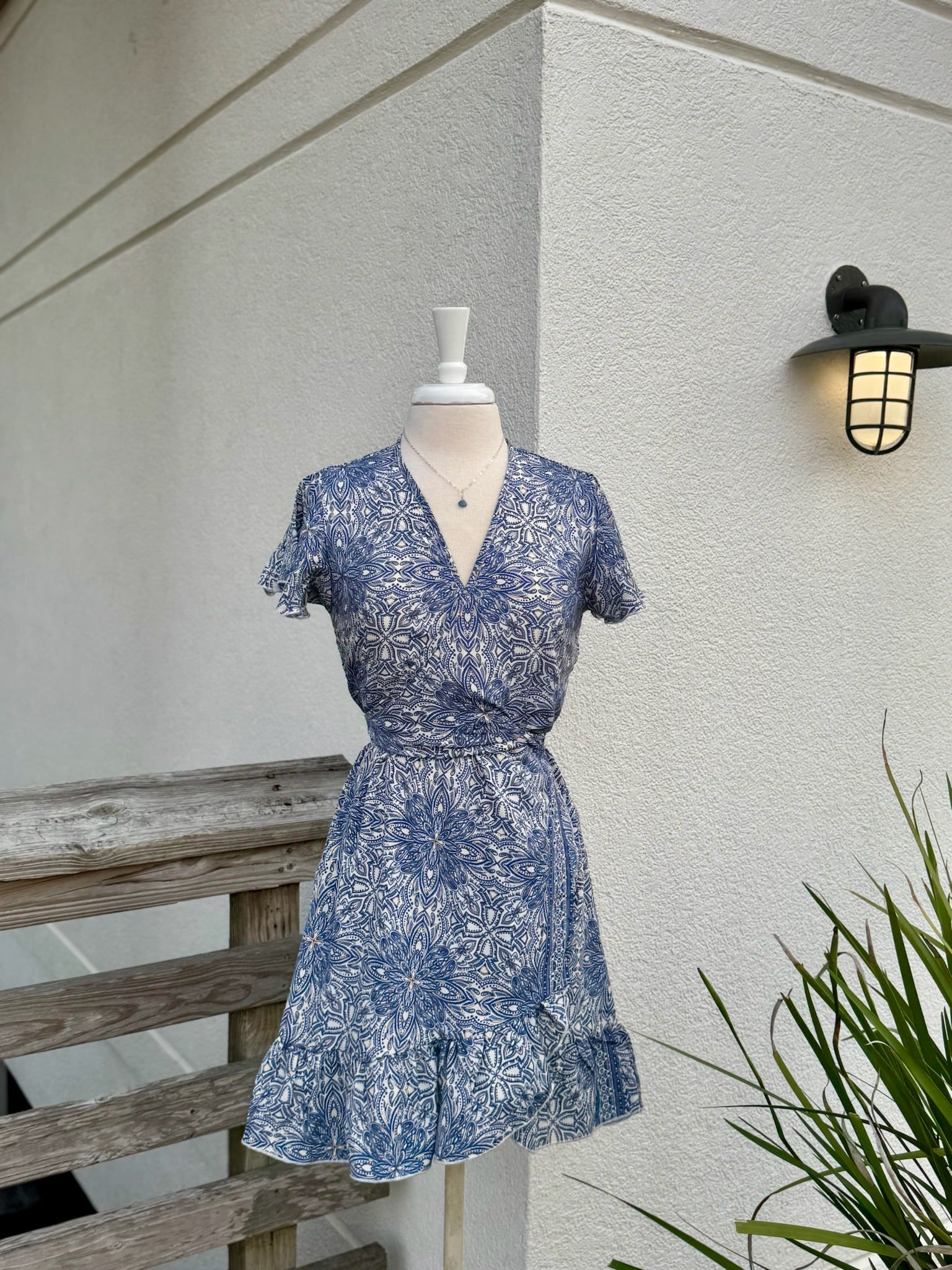 Blue Wrap Dress