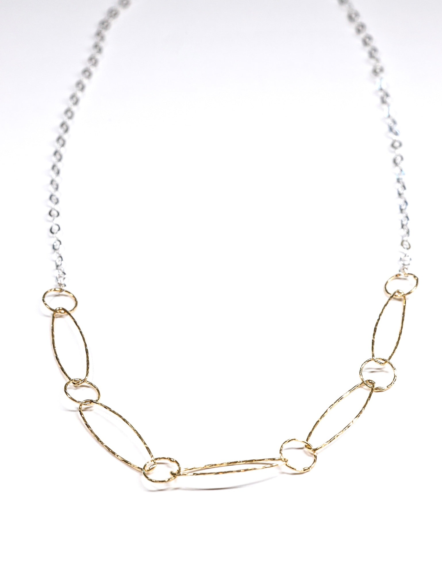 5 links Necklace -Gold & Silver
