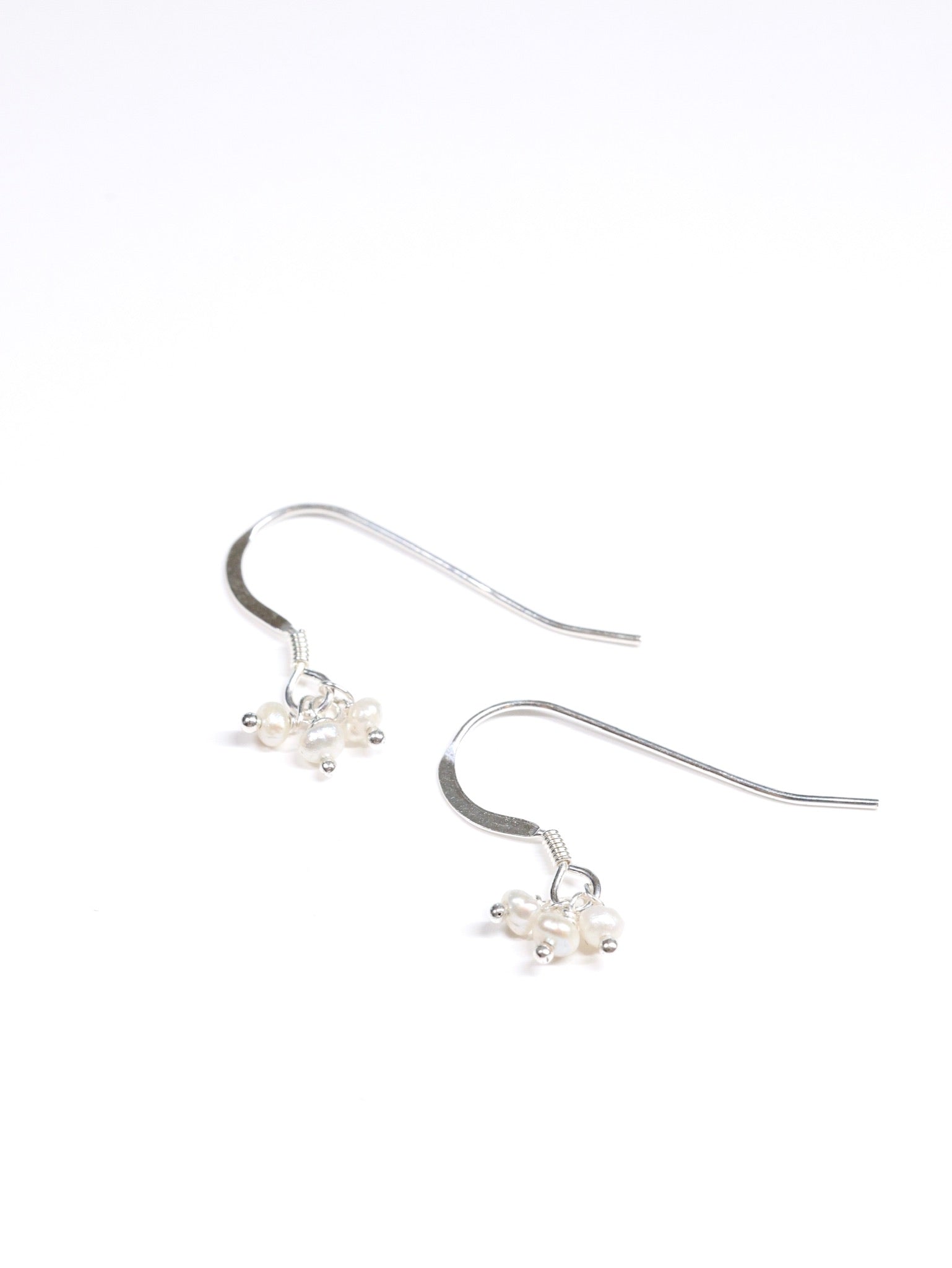 teeny tiny pearl cluster earrings 