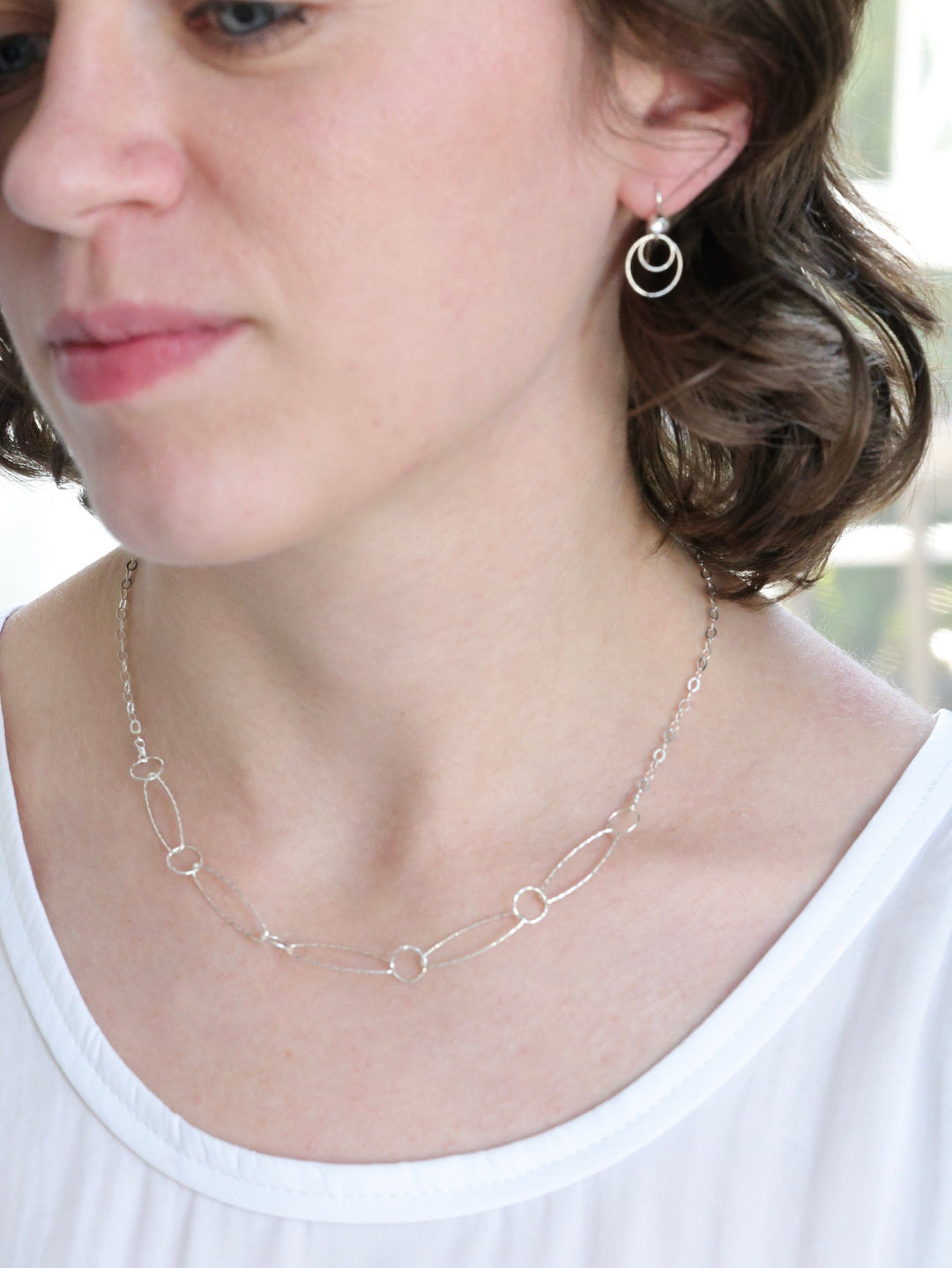 5 Links Necklace in Silver