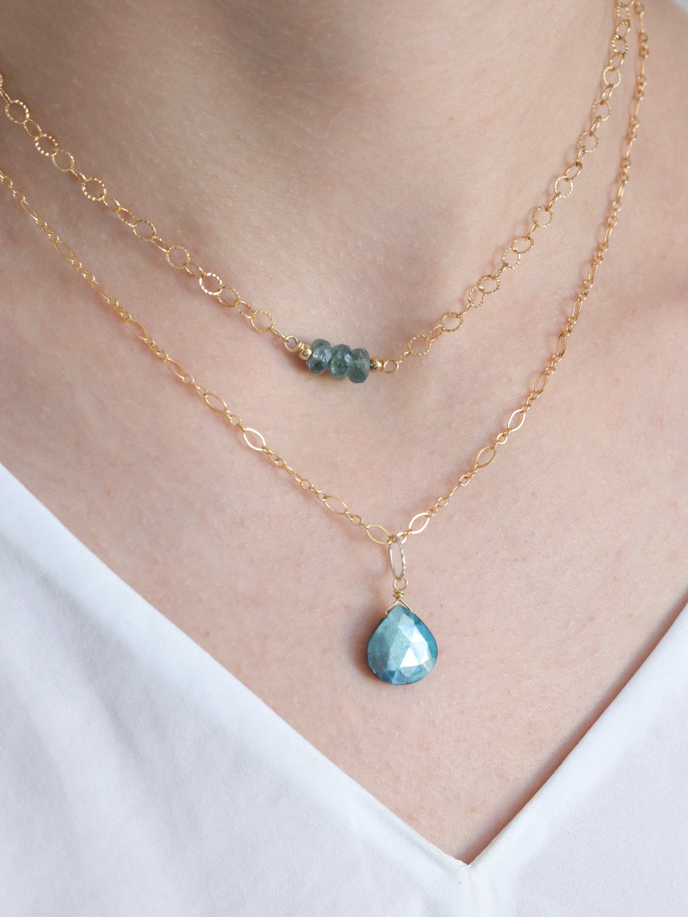 Mystic Royal Moonstone necklace-gold filled