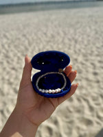 Navy Zippered Shell Coin Purse
