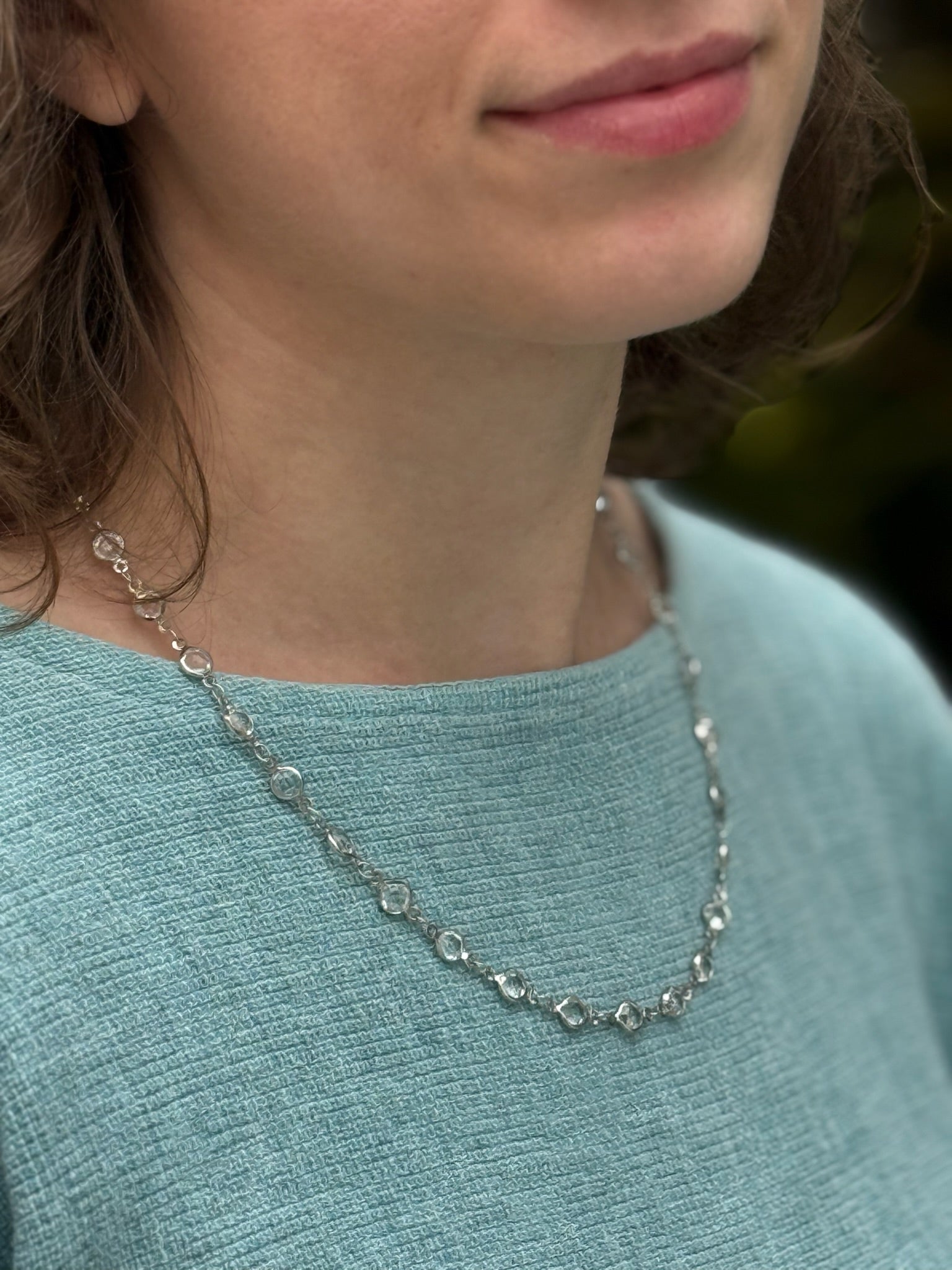 Silver Sparkly Necklace 