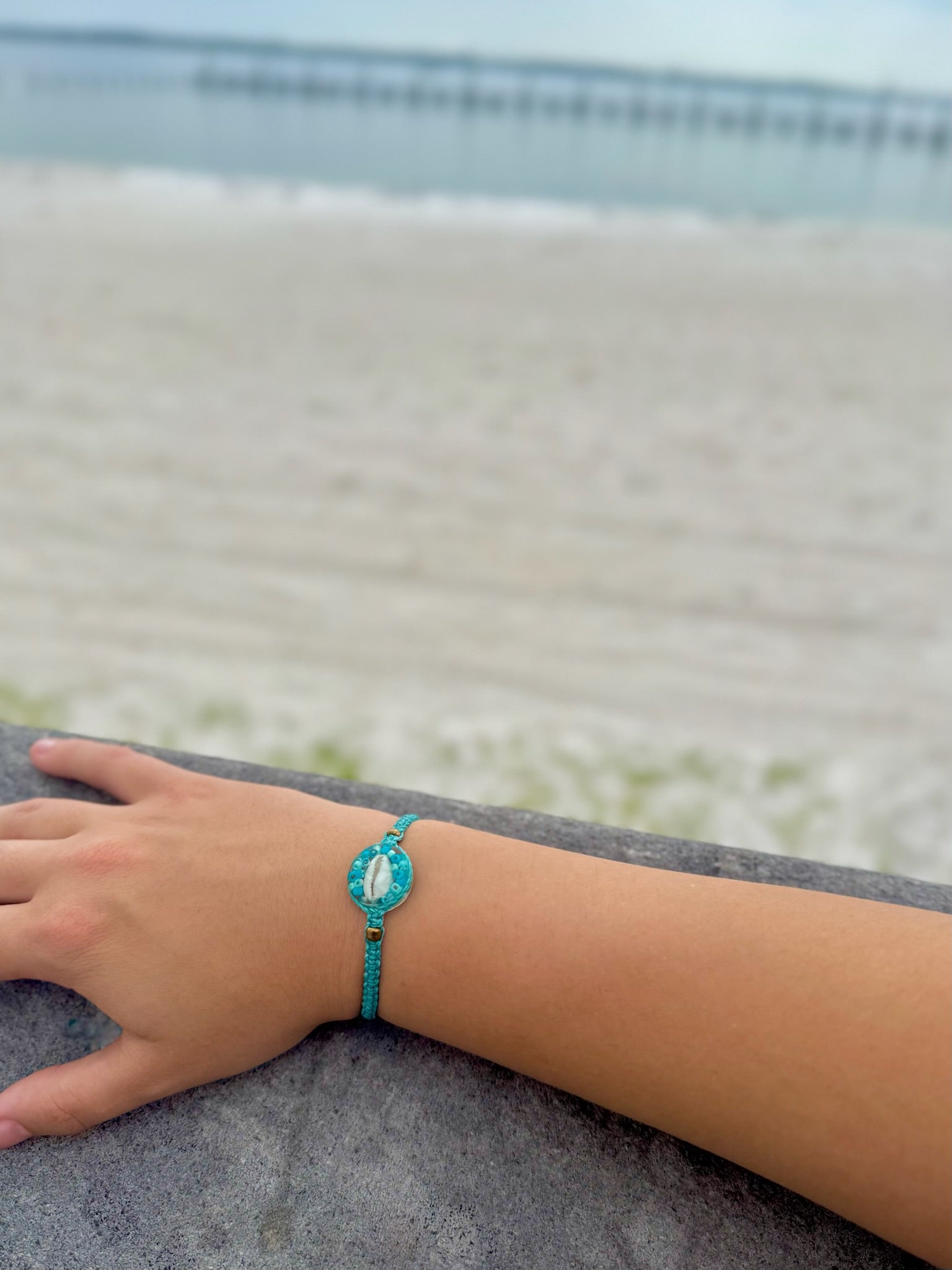 Blue Cowrie Bracelet