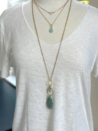 nh Handmade gold stacked necklaces 