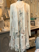 beige floral dress