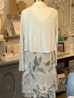 beige floral dress
