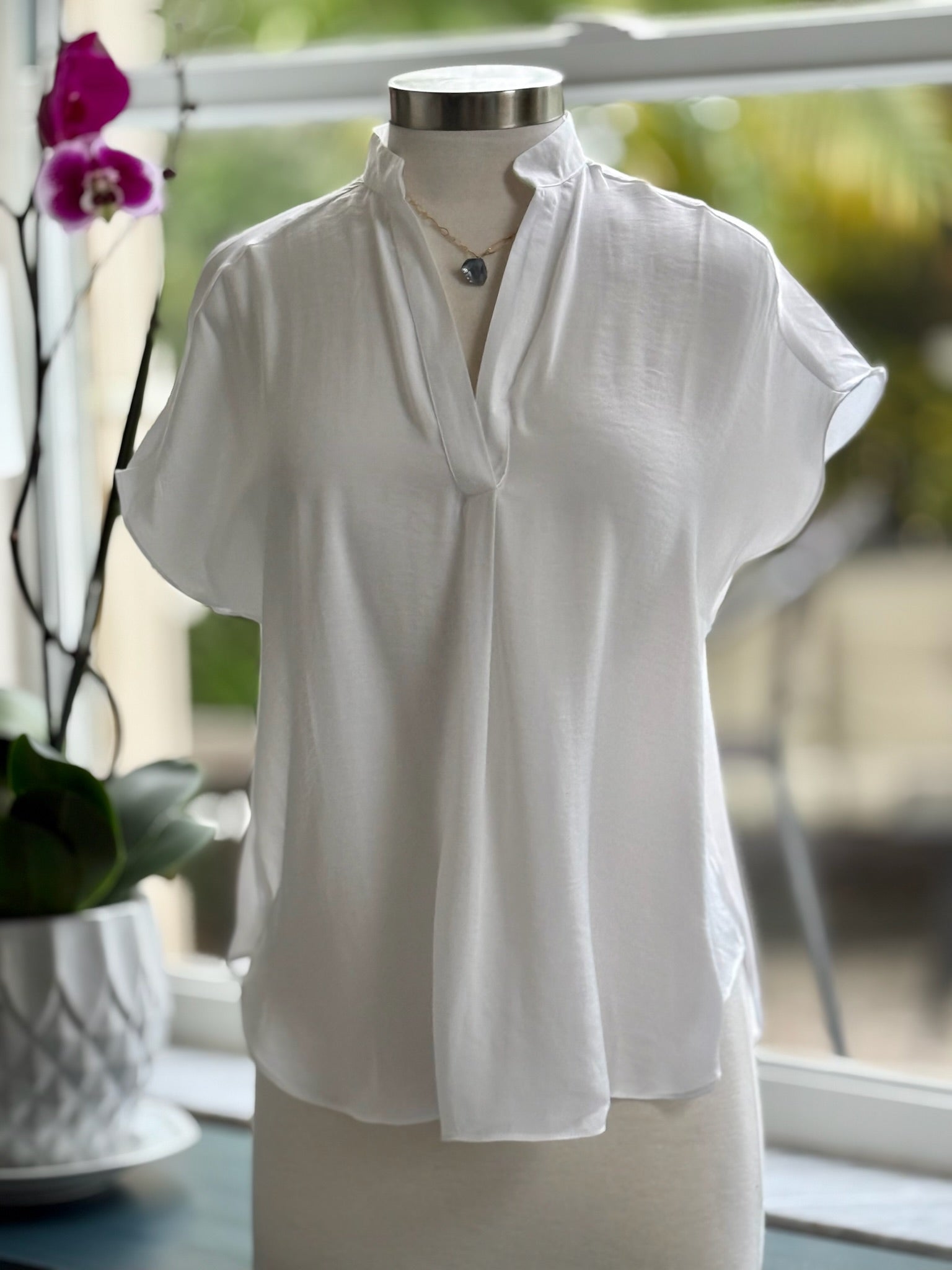 Morgan satin top