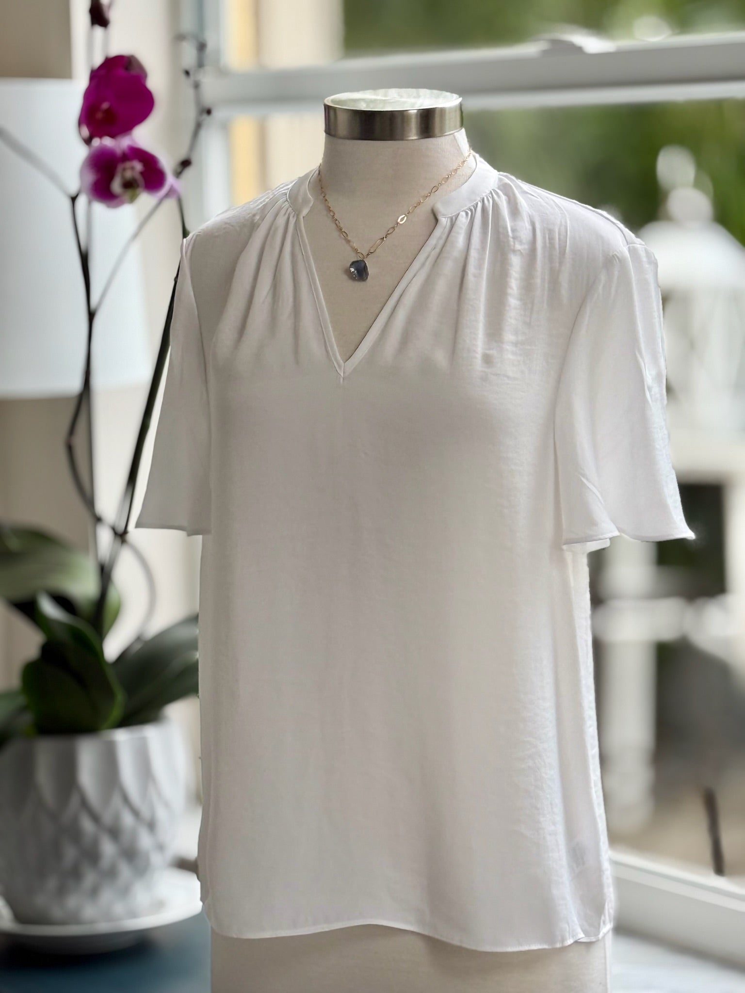 white satin blouse top 