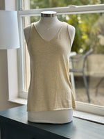 honey colored cotton tank top