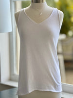 white cotton tank top