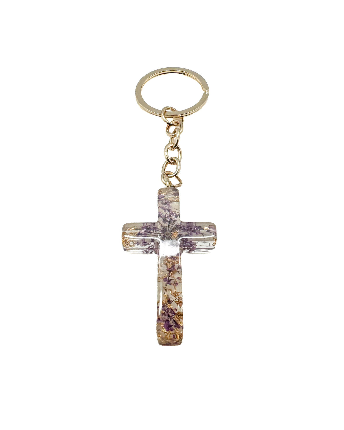 Mia Flower Cross Pendant Keychain