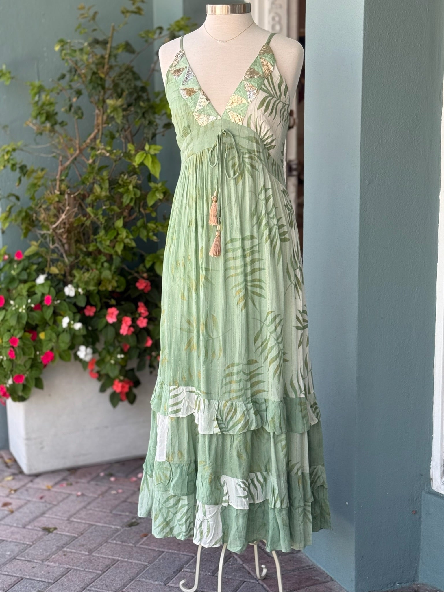Dress Front Green