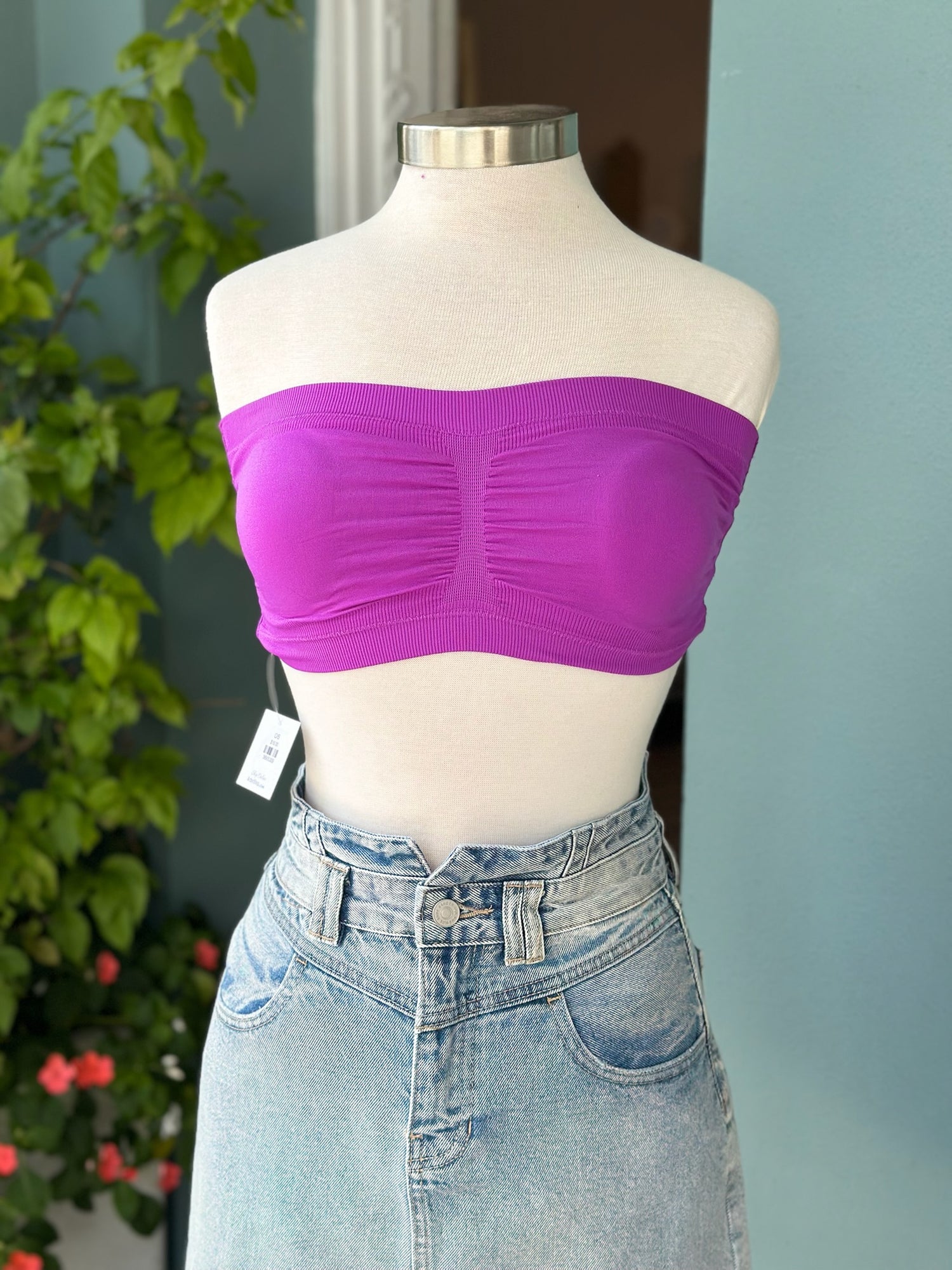 violet lace bandeau 