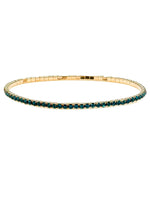 Marie Sparkly Bracelet in teal with slim gold-tone band and crystal details
