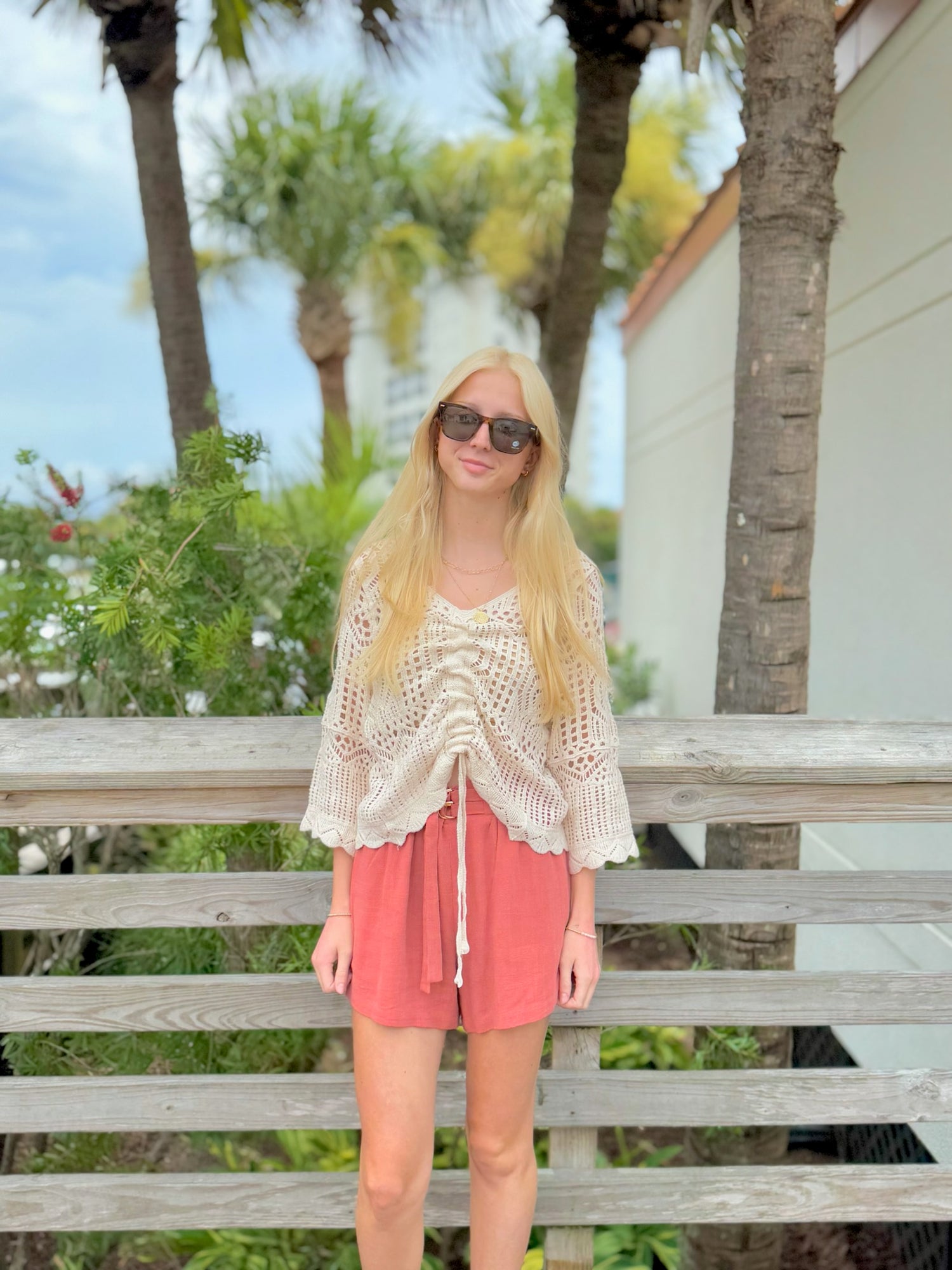 Ally shorts in rose